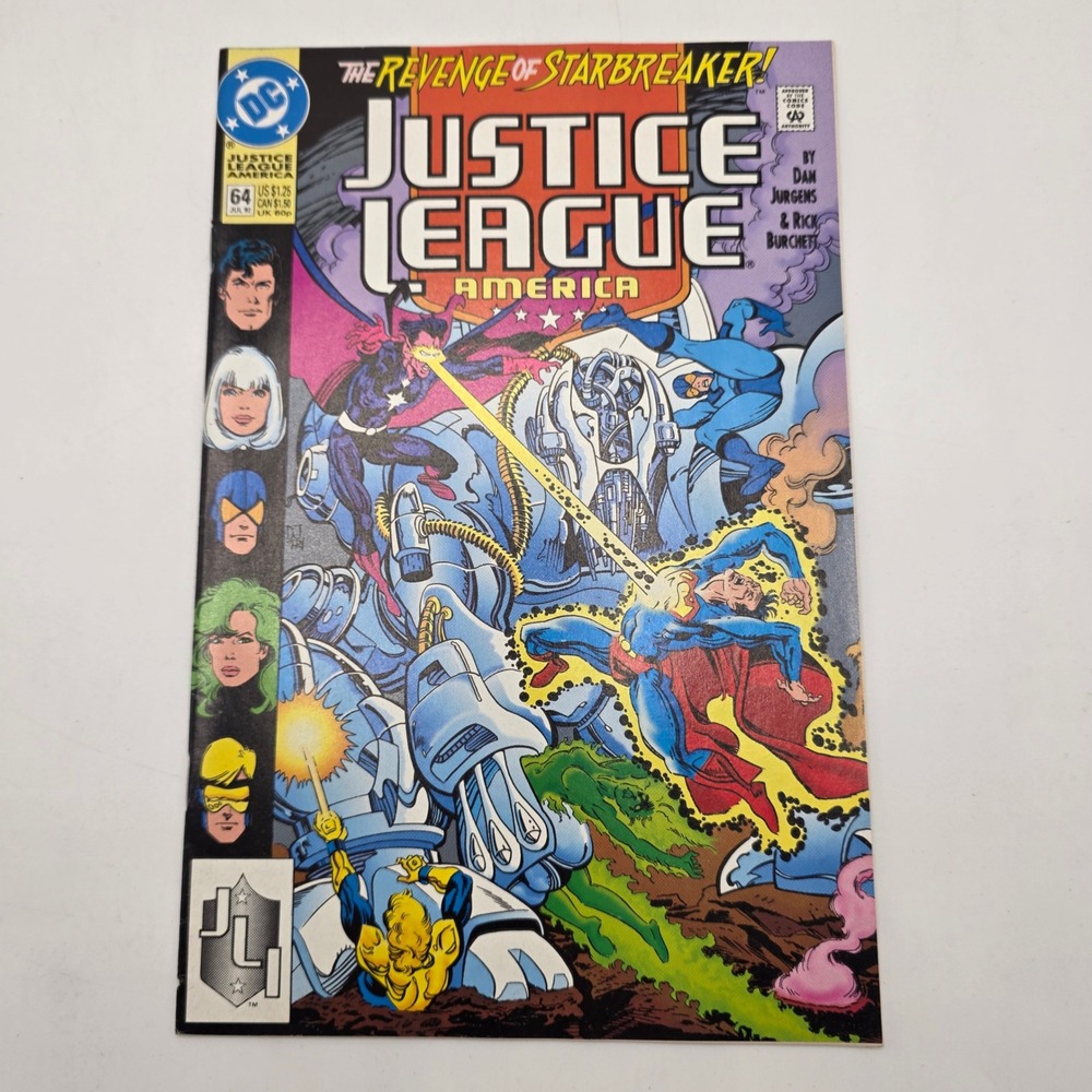 DC Comics Justice League America 64 Starbreaker Superman Dan Jurgens 1992 KISS